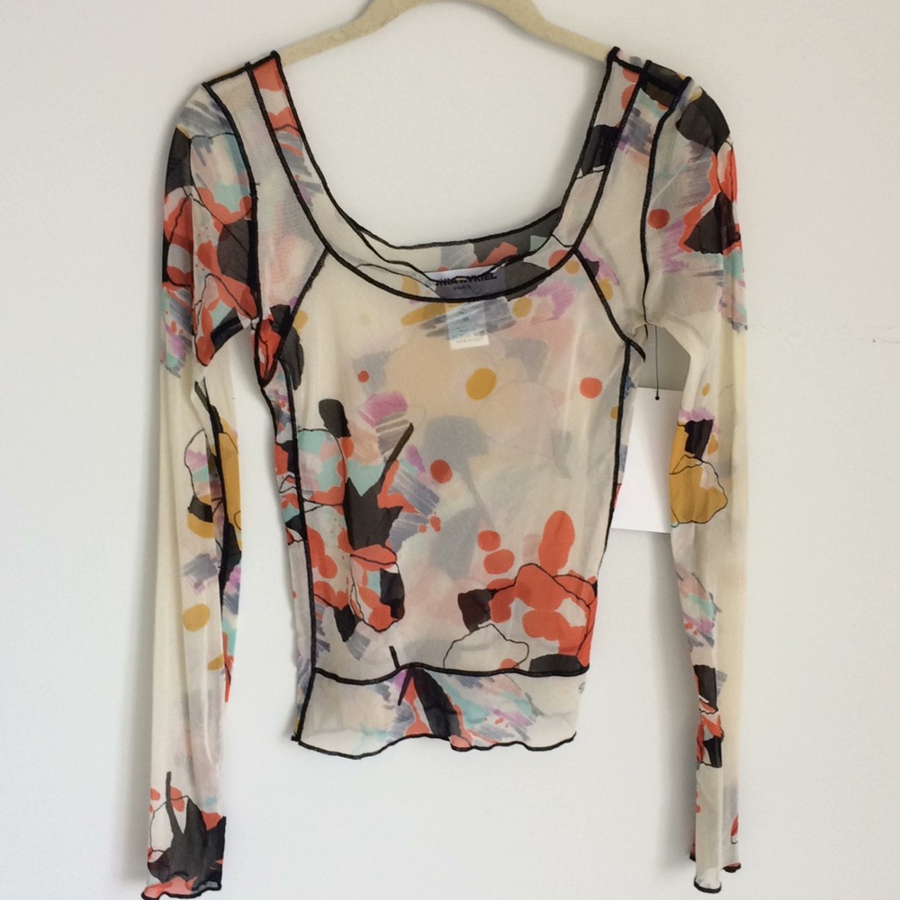 Sonia Rykiel Multicolor Floral Long Sleeve Top